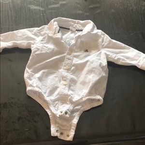 Baby gap boys button down white top 6-12 months